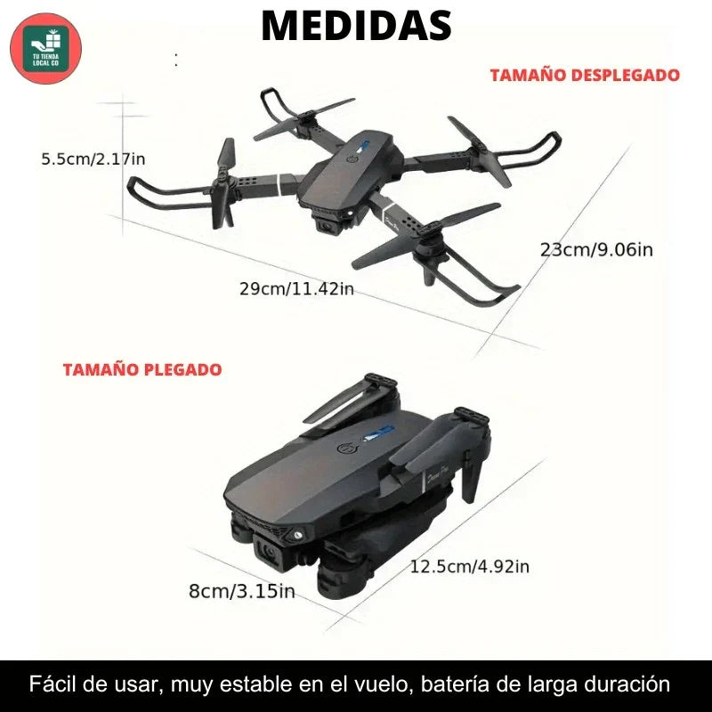 NUEVO DRONE  W8 PRO MAX 2025 CON INTELIGENCIA ARTIFICIAL + 2 BATERIAS ADICIONALES y ESTUCHE DE REGALO